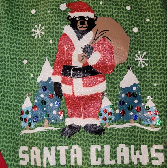 Hatley Little Blue House "Santa Paws" Christmas Sequined Sweatshirt 3 Yrs - Picture 4 of 4